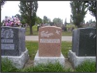 Photo of Marie-Eve's tombstone